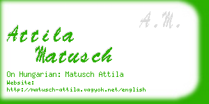 attila matusch business card